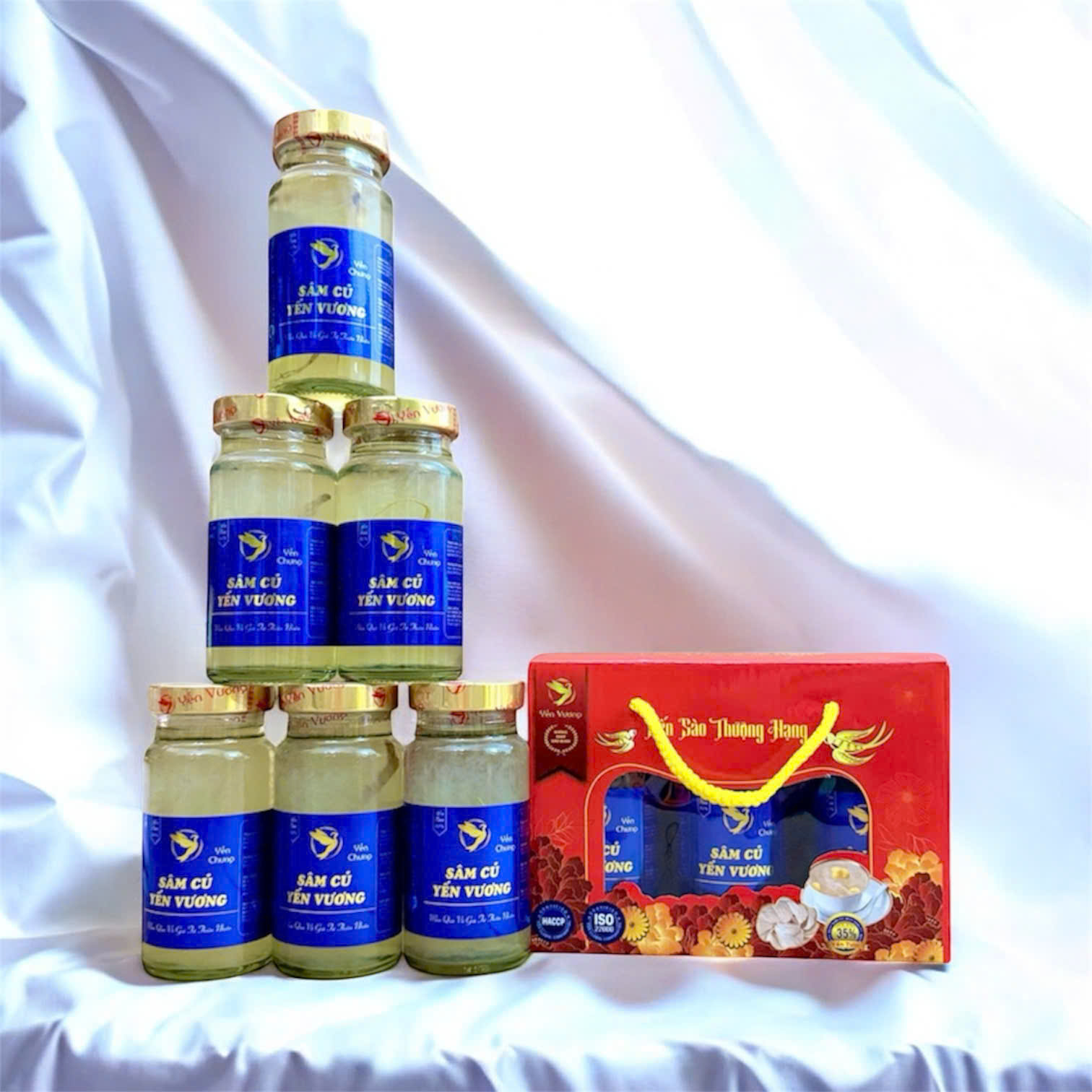 Lốc 6 hũ yến Vương 140ml Sâm Củ